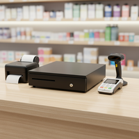 Caisse enregistreuse POS pour usage de bureau, cinq compartiments, comptage et tri automatiques, ABS durable