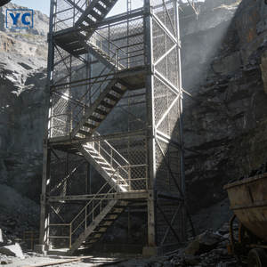 Escaliers industriels en acier métallique personnalisables Escaliers métalliques pour issues de sec - Product Image 1