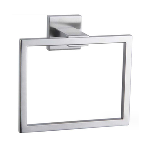 YOHAN Porte-serviettes mural carré en acier inoxydable brossé argent mat noir pour salle <span class=keywords><strong>de</strong></span> bain - Product Image 1