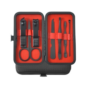 Juego <span class=keywords><strong>de</strong></span> <span class=keywords><strong>manicura</strong></span> <span class=keywords><strong>y</strong></span> <span class=keywords><strong>pedicura</strong></span> <span class=keywords><strong>de</strong></span> acero inoxidable negro <span class=keywords><strong>de</strong></span> 7 piezas, tijeras <span class=keywords><strong>de</strong></span> uñas adecuadas para bebés para el cuidado <span class=keywords><strong>de</strong></span> los pies, herramientas <span class=keywords><strong>de</strong></span> belleza para <span class=keywords><strong>Amazon</strong></span> - Product Image 6