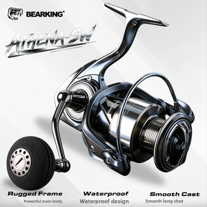 Carrete de Pesca Giratorio de Metal Athena Edición Pesca Marina 26, Relación de Engranajes 5.2:1, Mano Izquierda, para Pesca en Barco/Orilla/Con Señuelos, Acero Inoxidable - ¡Gran Oferta! - Product Image 4