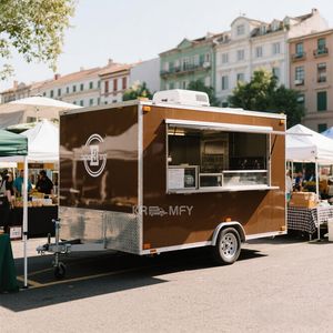 2025 Food Truck Long Horse Box Trailer Coffee Shop Color Customized Cafe Mobile Bar - Product Image 3