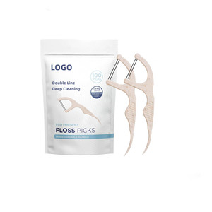 Hilo Dental Biodegradable Ecológico OEM, Palillos de Hilo Dental Compostables con Sabor a Menta y Carbón de <span class=keywords><strong>Bambú</strong></span> para la Limpieza Dental - Product Image 4
