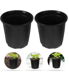 กระถางพลาสติกสำหรับปลูกต้นไม้1แกลลอนสำหรับรีไซเคิลสีดำคลาสสิก - Product Image 5