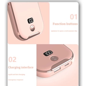 Ventilateur portable à suspendre au cou, mini ventilateur élégant à main rechargeable, peut être utilisé comme une batterie externe - Product Image 3