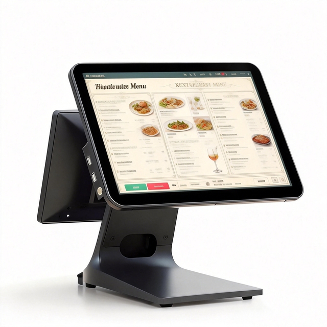 Dual Screen POS System Cash Register 15.6" + 11.6" All-in-One Windows/Android POS Machine Intel I5/RK3566 SSD