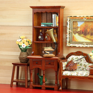 1:12 Nhà Búp Bê Bằng Gỗ Thu Nhỏ Đồ Nội Thất Mô Hình Micro Trang Trí Cảnh Quan Dọc Tủ Sách Tủ Bảo Quản Đồ Chơi Thu Nhỏ - Product Image 2