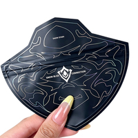 Op maat gemaakte die-cut 3,5g 7g matte zwarte Mylar zak met holografisch laserlijndesign voor snacks, snoep en ander voedsel