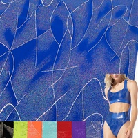 Tissu en polyamide et élasthanne extensible dans les quatre sens, brillant, mystique, holographique, métallisé, pour maillots de bain, danse, patinage, justaucorps, faible MOQ