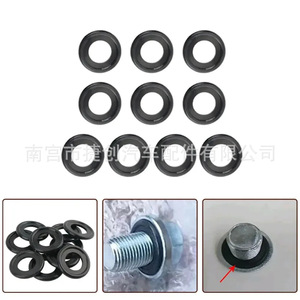Oil Pan Drain <b>Plug</b> Seal M12 M14 <b>Rubber</b> For Ford OE 12616850 - Product Image 5