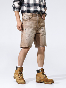 Venta al por mayor de moda de la marca de pantalones vaqueros rasgados de los hombres de impresión personalizada azul rasgado pantalones vaqueros casuales largos - Product Image 4