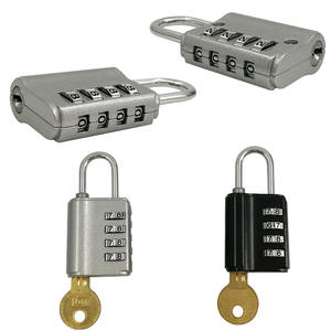 <span class=keywords><strong>Cadenas</strong></span> à <span class=keywords><strong>4</strong></span> <span class=keywords><strong>chiffres</strong></span> en alliage de zinc, combinaison de verrouillage avec clé pour maître - Product Image 4