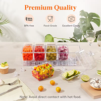 Plateau de service en plastique écologique au design minimaliste, avec plats amovibles, pour condiments frais et préservés, idéal pour les boissons glacées