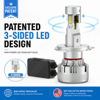 Ampoule de phare LED pour voiture P19W H4 à éclairage trois côtés, brevet exclusif, 160W 50000LM, haute puissance, phare automobile OEM sur mesure