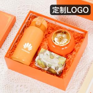 Modern Business Gift Set for Chinese New Year with Metal Water <b>Bottle</b> Umbrella Towel Honey <b>Perfume</b> Convenience 662 - Product Image 3