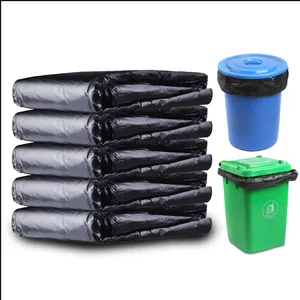 थोक बड़े काले कचरा बैग, प्लास्टिक प्लास्टिक बिन लाइनर कचरा बैग