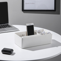 Boîte organisateur de câble en plastique de bureau avec tiroir diviseur panier de rangement pour chargeurs de téléphone cordons d'écouteurs accessoires de gestion