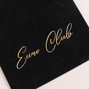 Carte d'invitation <span class=keywords><strong>en</strong></span> acrylique transparente populaire avec feuille d'or, enveloppe <span class=keywords><strong>en</strong></span> velours noir, texte personnalisé pour invitation de mariage - Product Image 5