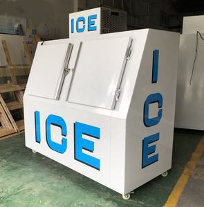 Congélateur à glace en sacs avec dégivrage automatique / Portes doubles inclinées Refroidisseur d'air pour la vente de glace - Product Image 2