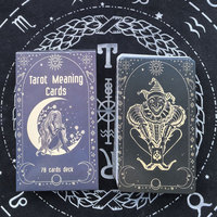 Cartes de divination Tarot Oracle écologiques, jeu d'affirmations positives, estampage à chaud doré, thème rétro, design portable, guide inclus