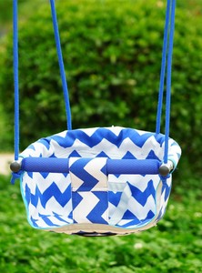 Chaise suspendue pour enfants de haute qualité pour l'extérieur, balançoire en toile pour bébé, siège de balançoire en bois réglable pour bébé, aire de jeux - Product Image 1