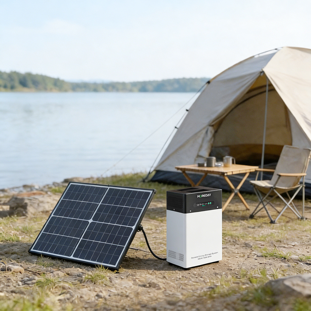 Portable Power Station 1kWh Lithium Battery with Solar Input and Built-in Inverter