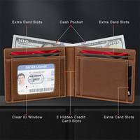 Porte-cartes mince de haute qualité en microfibre vintage pour hommes – Vente en gros