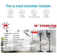 Ventilateur sur socle, Portable, électrique, Vertical, grand vent, 36-18 pouces