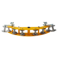 Très résistant 60 ° /90 °   Rouleaux de guidage d'angle multi-rouleaux en aluminium pour la construction de lignes de télécommunications à fibre optique aériennes