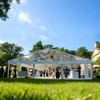 Grand chapiteau de réception de mariage tente transparente pour la cérémonie de mariage