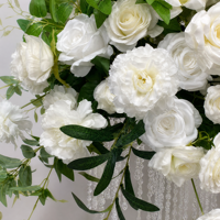 Boule de fleurs artificielles sophistiquée pour centre de table de mariage, chemin de table pour événements, fêtes et réceptions