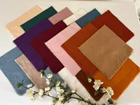 Serviettes en coton et lin carrées en gros 45x45cm avec bord festonné réutilisables pour mariage, restaurant, banquet, serviettes en tissu avec logo personnalisé