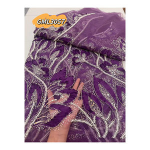 Luxury Lace 2025 Chantilly Sequin <strong>Net</strong> Embroidered Sequence Embroidery <strong>Fabric</strong> pink 3d Beads Sequin Lace <strong>Fabric</strong> - Product Image 1
