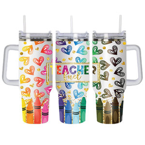 Presents for Teacher <b>Large</b> Capacity 40oz Stainless Steel Tumbler Handle Straw Cup Car Travel Coffee Mug Teacher's Day <b>Gifts</b> - Product Image 6