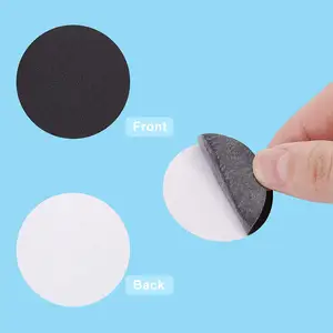 Groothandel Diy Projecten Ronde Platte Zwart Wit Zelfklevende Vilt Cirkels Pads Vormen En Gestanst Stickers Voor Naaien Craft