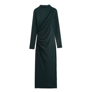 Robes longues élégantes à col mi-haut pour femmes, nouvelle collection automne, tendance - Product Image 3