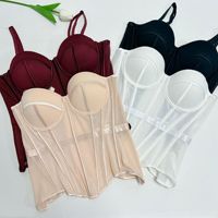 Corsets et bustiers pour femme – Hauts amincissants pour la taille, caracos en maille, crop tops sexy avec soutien-gorge intégré
