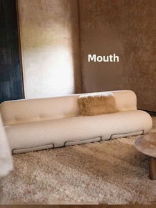 أريكة لغرفة المعيشة موديل <span class=keywords><strong>2026</strong></span> الجديد بأسلوب وابي-سابي الإيطالي، تصميم TACCHINI الكلاسيكي من الفولاذ المقاوم للصدأ بنمط الأسنان، مصنوعة من القماش - Product Image 3