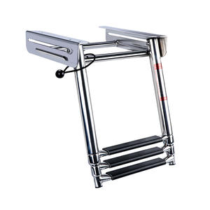 Passerelle télescopique en acier inoxydable à trois sections, antirouille, matériel marin, accessoires de yacht - échelle d'accès pour l'exploration - Product Image 1