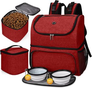 Free sample Pet Food Storage Bag,14-Cup <b>Dog</b> Food Travel Bag with 2PCS Collapsible <b>Dog</b> Travel Bowls - Product Image 1