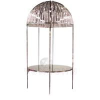 Table Ronde Fantôme Élégante avec Cristaux, Mobilier de Banquet de Luxe pour Hôtels