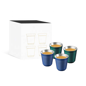 Taza de Café Espresso <span class=keywords><strong>Pixie</strong></span> de Acero Inoxidable de 80 ml, Taza de Café con Aislamiento al Vacío de Doble Pared - Product Image 1
