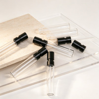 Flacons d'échantillons cosmétiques en gros, mini flacons portables vides de 2 ml à col serti, rechargeables, en verre, pour parfum et voyage