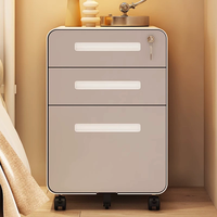 Meuble de bureau moderne pour la maison, la chambre, l'école, l'hôtel : Meuble de rangement mobile en acier à 3 tiroirs verrouillables sous le bureau, pour classement et ingénierie