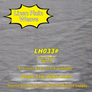 <span class=keywords><strong>LH024</strong></span> #   47 Farben 110g Brokat-Leinenstoff Abriebfest Unifarben Gefärbt Leichter Mantel Hemd Kleid Hose für Damen - Product Image 2