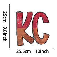 Patch thermocollant personnalisé en sequins, broderie couronne, léopard, lettre, appliqué pour sweat à capuche, fabriqué en tissu de haute qualité, vendu directement par l'usine KC