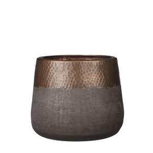 Vente personnalisée de jardinière décorative d'extérieur au design martelé doré jardinière de haute qualité pour la maison jardinière de sol - Product Image 3