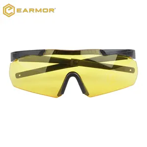 EARMOR S01COM Milipro Against Fragainst Fragents Shooting Protective Glasses UV400PC Glasses for Shooting with 3 Lens