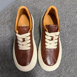 Fall new style genuine leather chubby clown shoes with soft soles versatile and thick <b>heels</b> trendy and popular casual men's shoe - Product Image 2