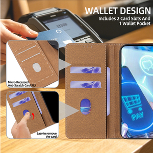Funda Tipo Libro de Cuero Genuino Vintage con Ranuras para Tarjetas, a Prueba de Golpes, Magnética, para Samsung S26 S25 Ultra S24 S23 FE S22 <span class=keywords><strong>S21</strong></span> Plus - Product Image 5
